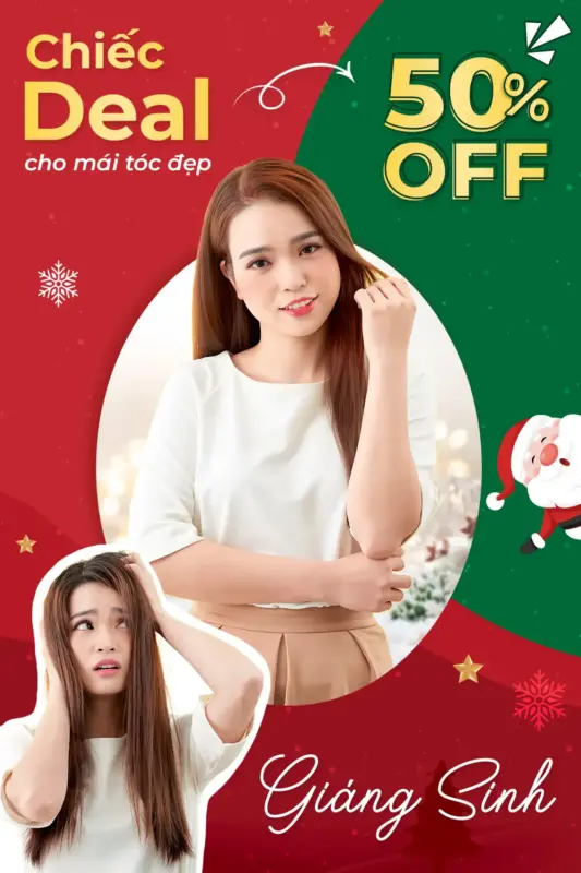 VÌ MỘT PHÚT LƠ LÀ….. …LÀ CÔ GÁI BỎ LỠ CHIẾC DEAL SALE 50% ĐỂ CÓ MÁI TÓC ĐẸP TRONG MÙA GIÁNG SINH!