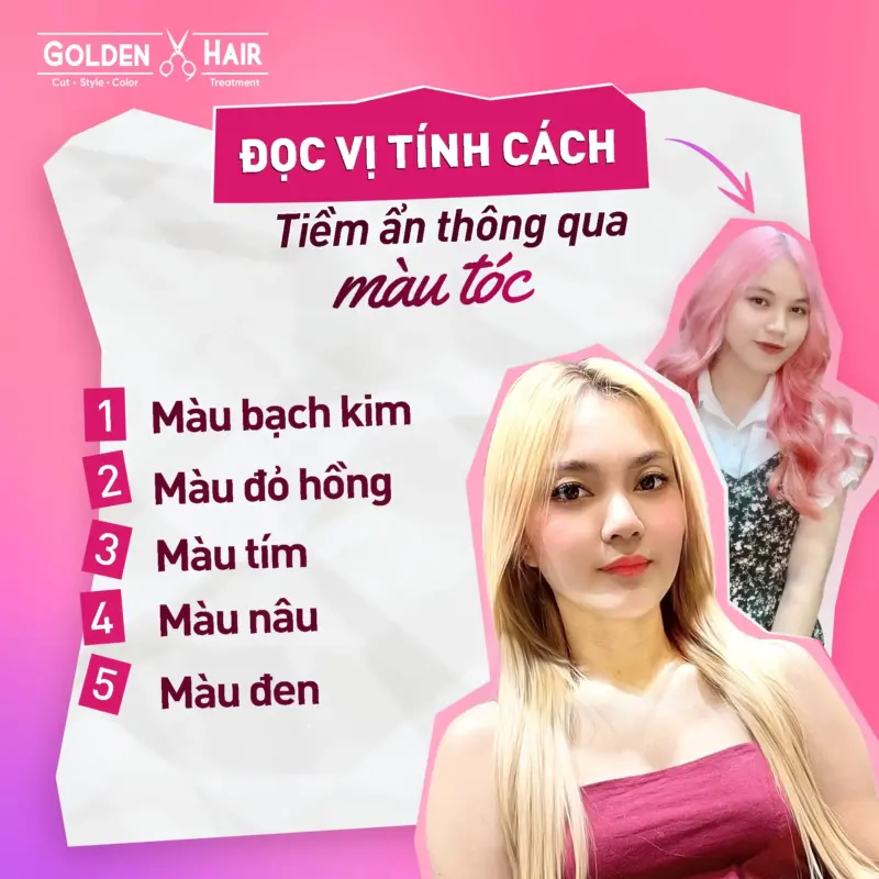 ĐỌC VỊ TÍNH CÁCH TIỀM ẨN THÔNG QUA MÀU TÓC