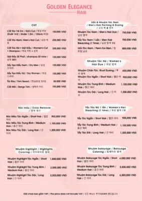 Golden Hair cắt tóc tạo kiểu tóc nhuộm tóc chăm sóc tóc